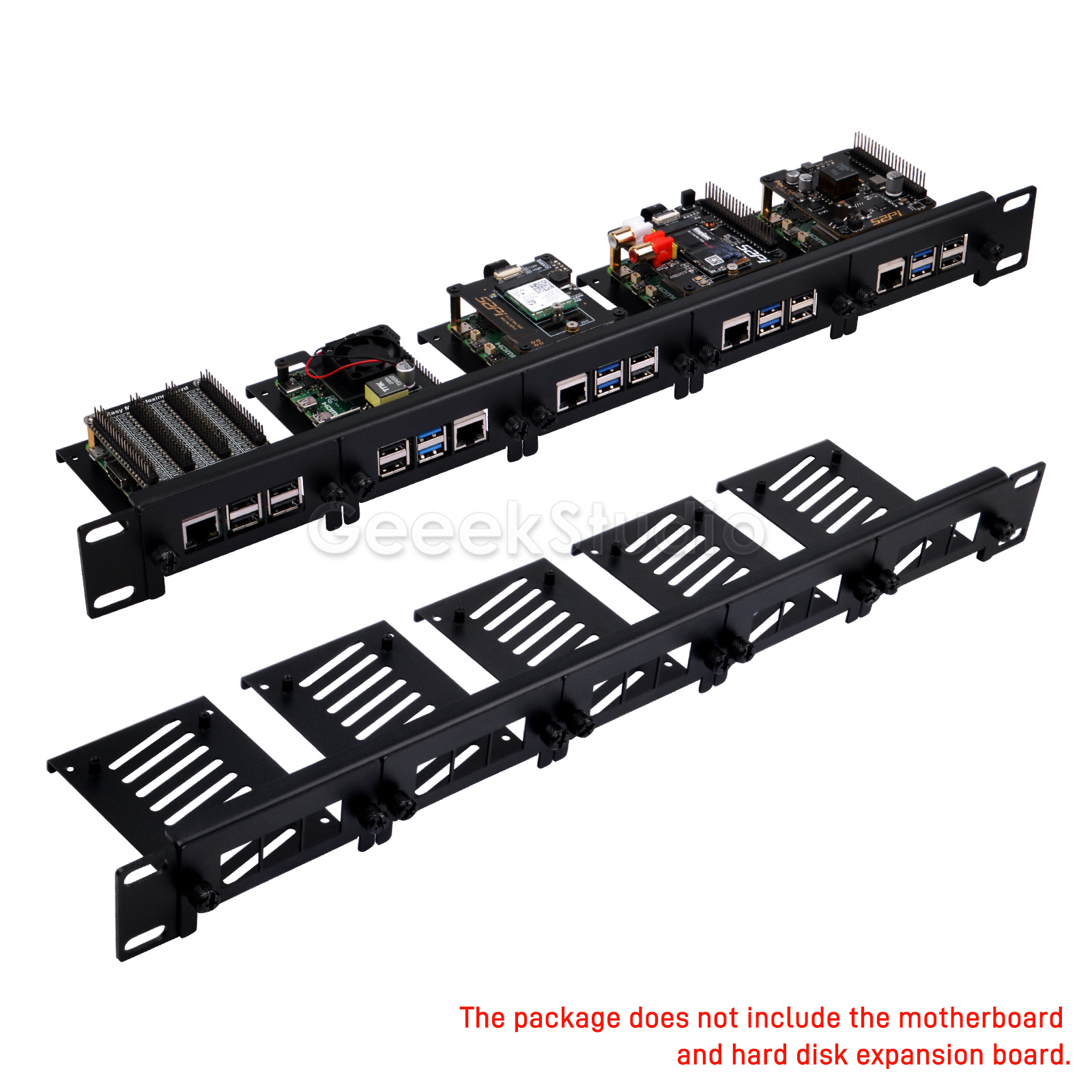 Raspberry Pi Rackmount 1U 19 Inch - Montagem em rack 1U para Raspberry