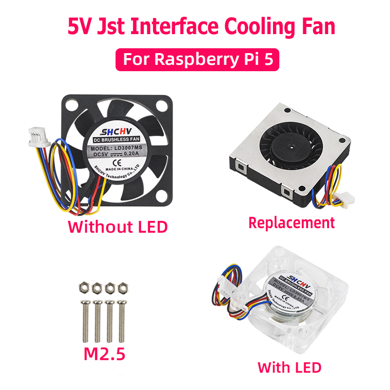Raspberry Pi Water Cooling Kit - Ventilador de resfriamento 5V Interface JST