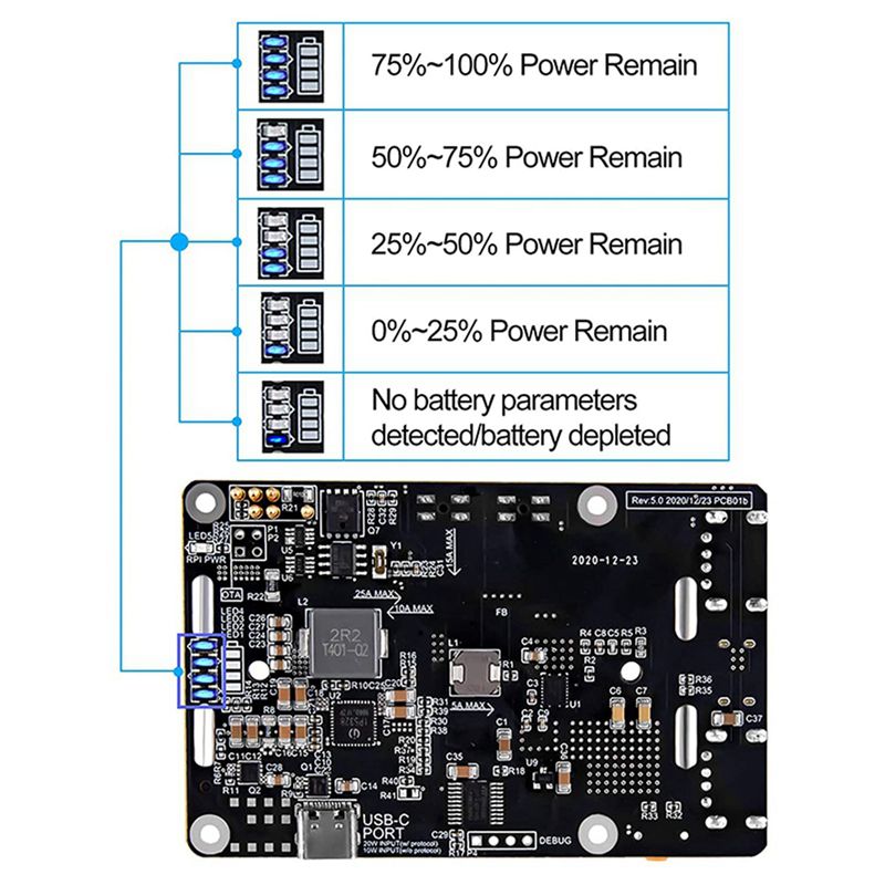 Fonte de Alimentação UPS AA08- - Raspberry Pi Uninterrupted Power Supply Ups 18650 avaliação e preço