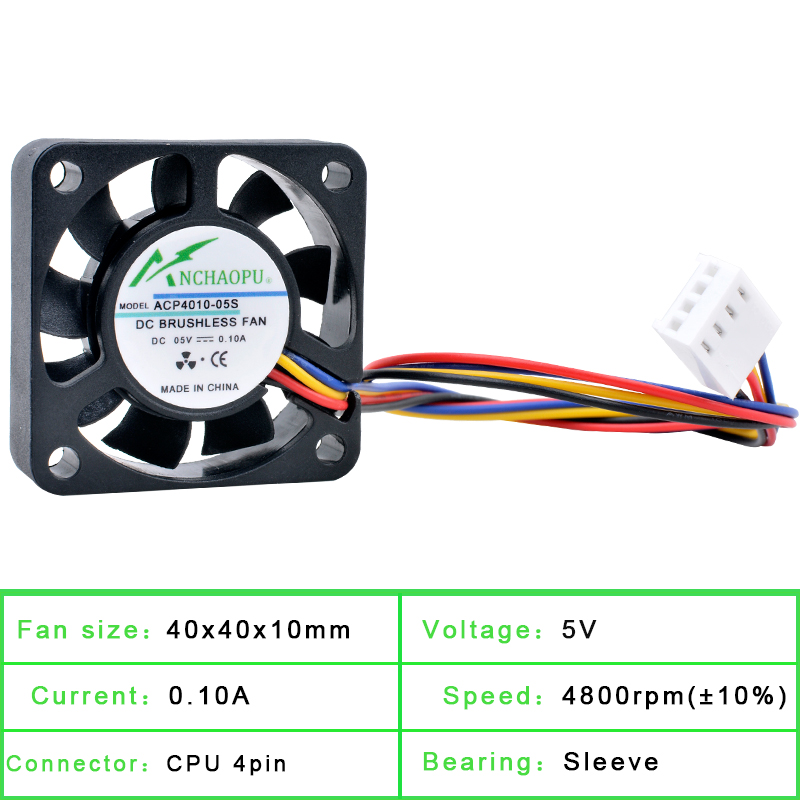 Ventilador ANCHAOPU 4cm 40mm 4 - Raspberry Pi Water Cooling Kit avaliação e preço