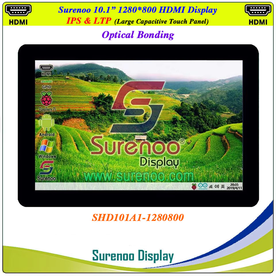 Módulo de Display LCD de 10.1  - Raspberry Pi 10.1 Inch Capacitive Touch Screen Ips avaliação e preço