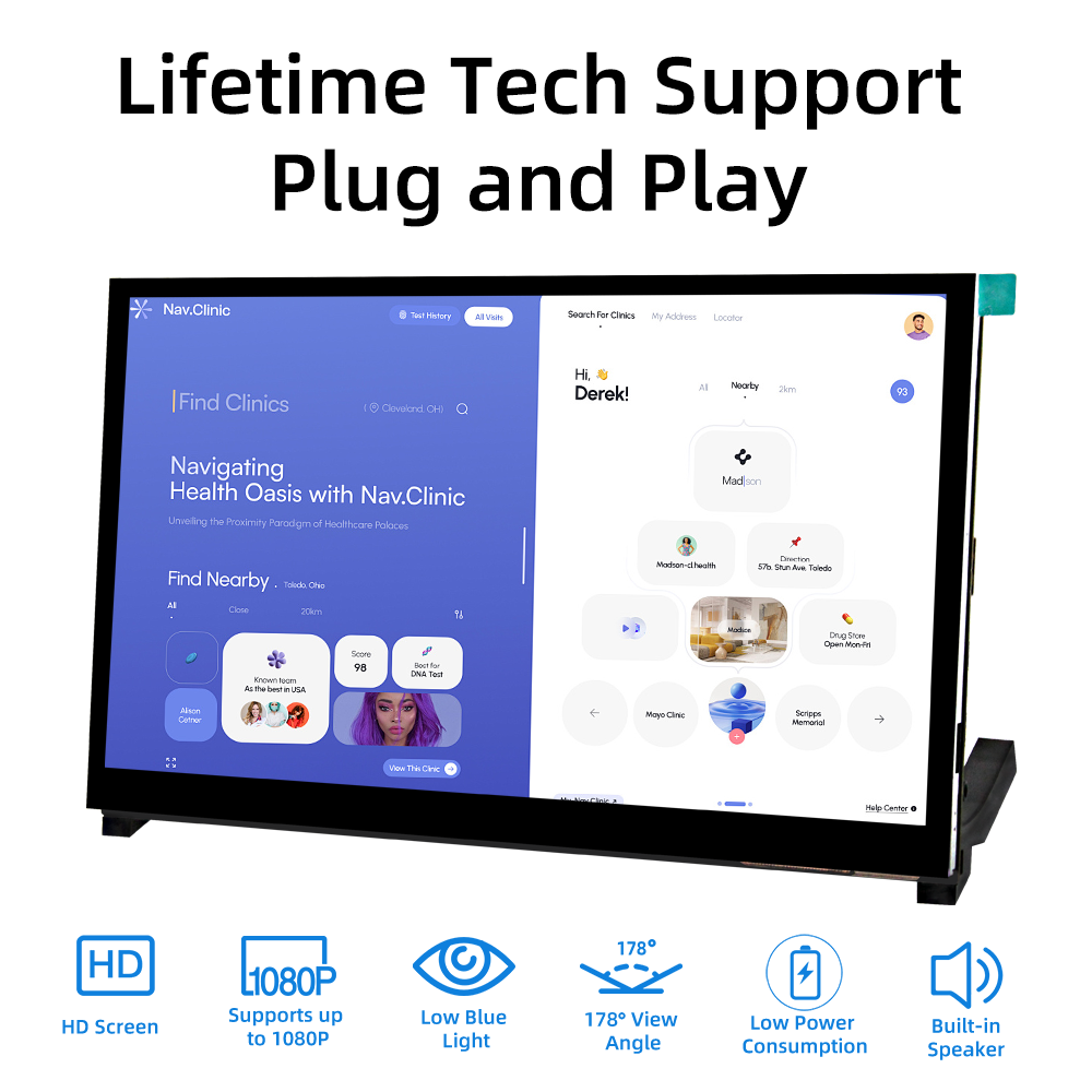 Tela de toque capacitiva iPist - Raspberry Pi 10.1 Inch Capacitive Touch Screen Ips avaliação e preço